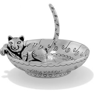 Brighton Silver Plated Kitty Kaddy Ring Holder Tray